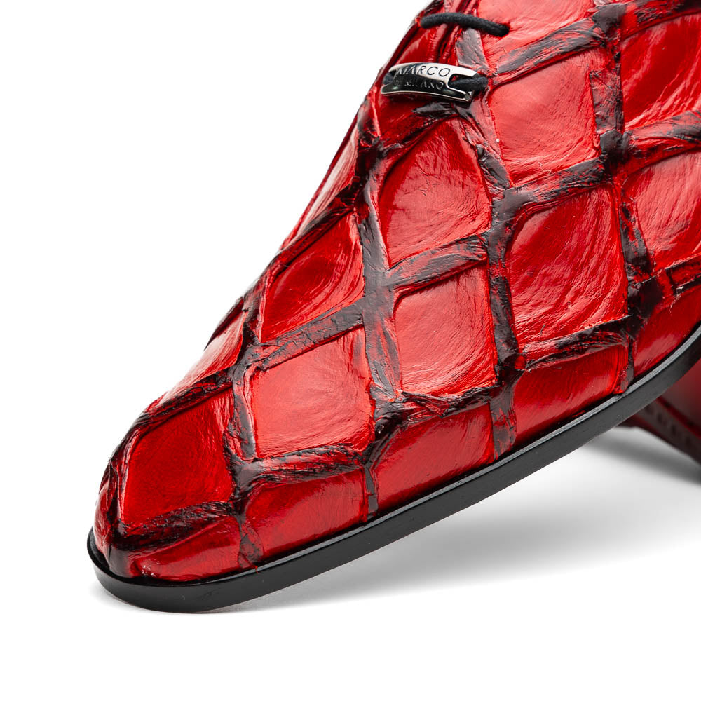 Marco Di Milano Olivieri Red Pirarucu Dress Shoe Oxfords