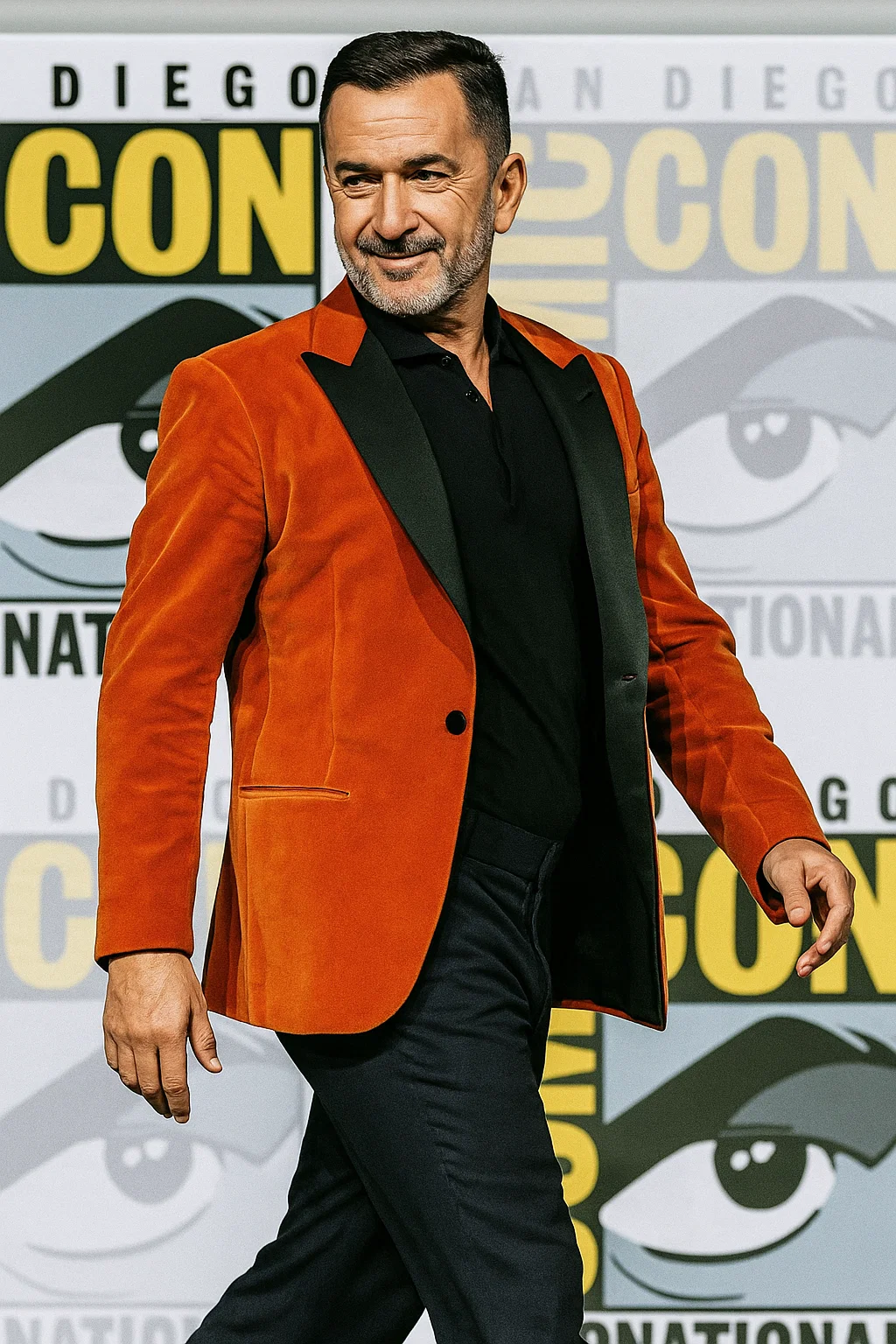 orange-one-button-blazer