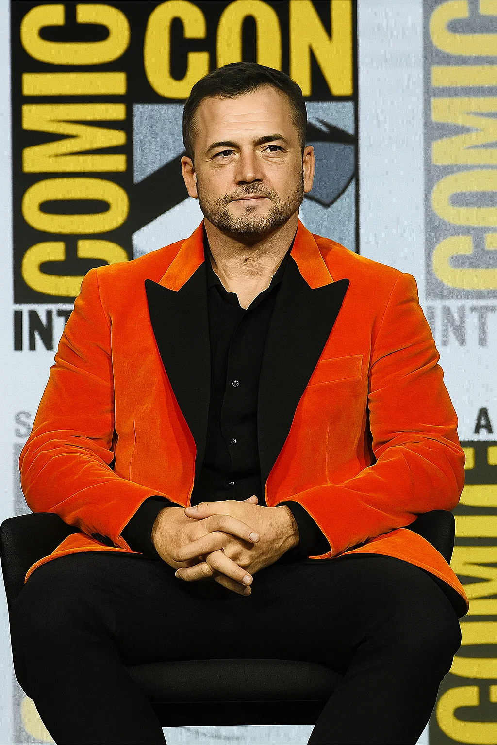 orange-one-button-blazer