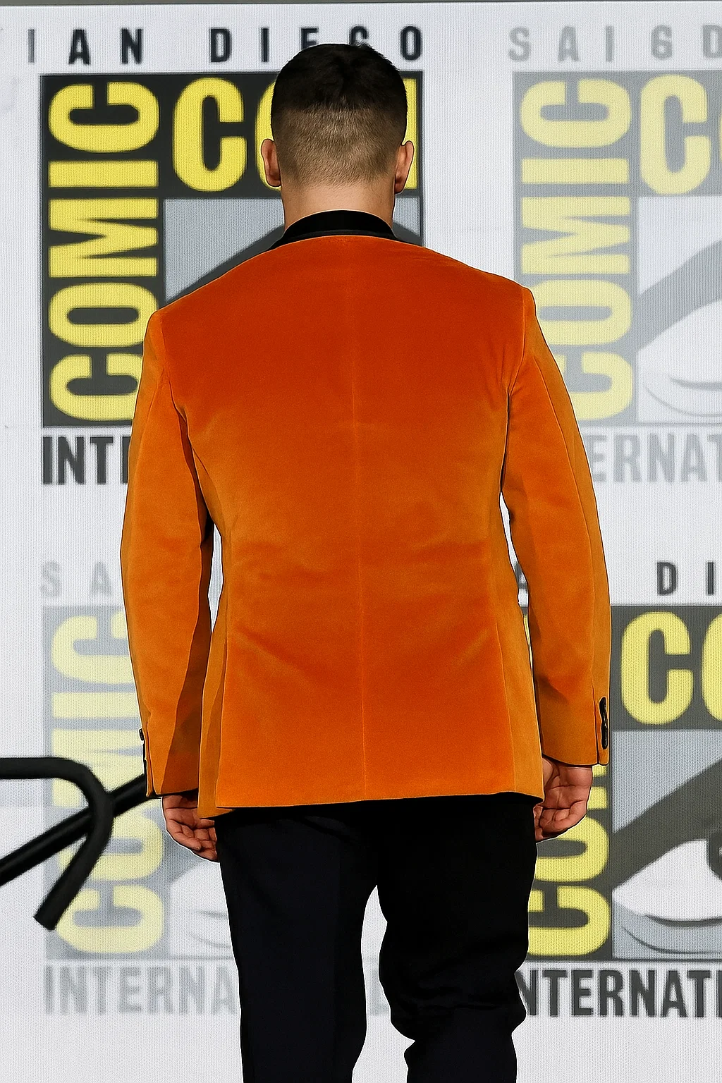 orange-one-button-blazer