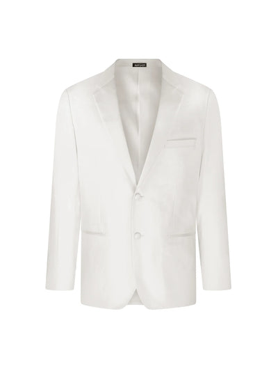 Men’s White Tuxedo Jacket – Two-Button Formal Dinner Blazer for Weddings, Prom and Events