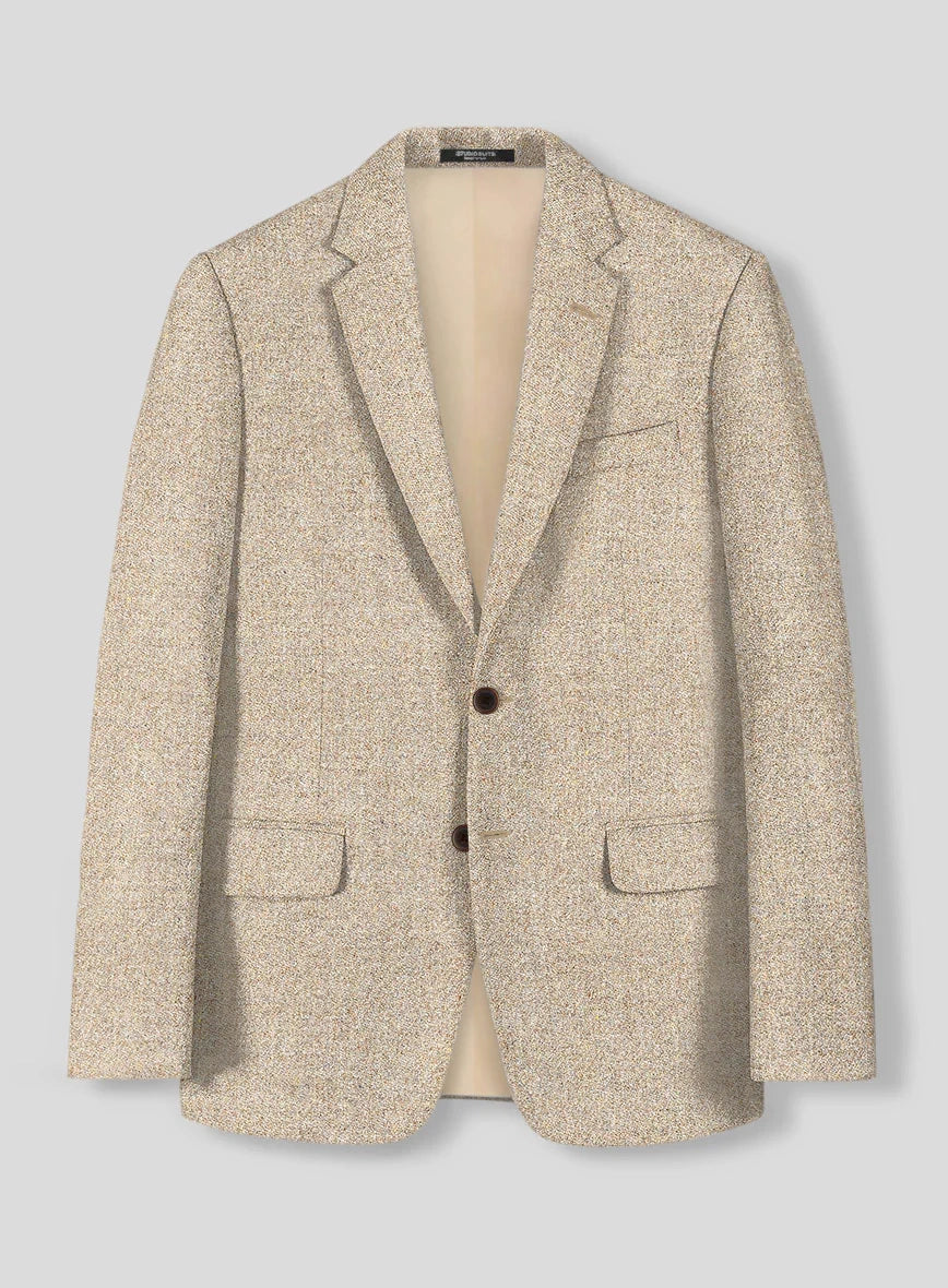 Men’s Light Tan Tweed Great Gatsby 3 Piece Suit – Vintage Vested Wedding Suit, 1920s Classic Formal Outfit Herringbone