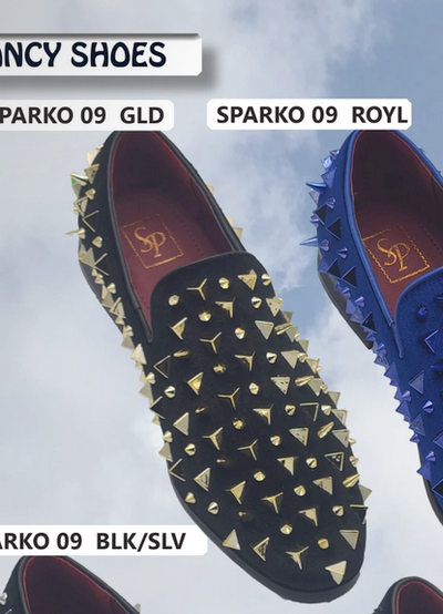 Men’s Studded Velvet Loafers - Designer Dress Shoes