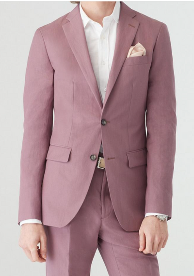 Menβs Mauve 2-Piece Suit β Two-Button Wedding, Prom and Business Suit