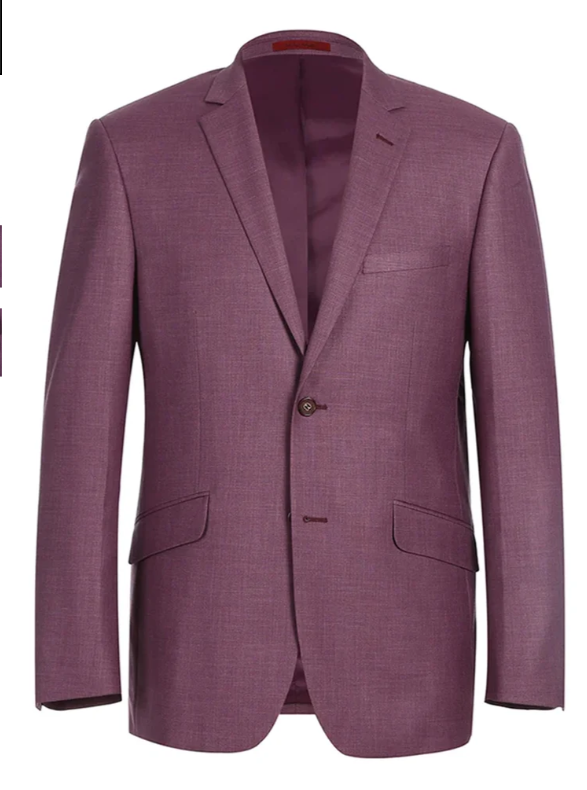 Men’s Berry Mauve Blazer – Classic 2-Button Wedding, Business and Smart-Casual Sport Coat in light purple lavender color