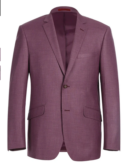 Men’s Berry Mauve Blazer – Classic 2-Button Wedding, Business and Smart-Casual Sport Coat in light purple lavender color