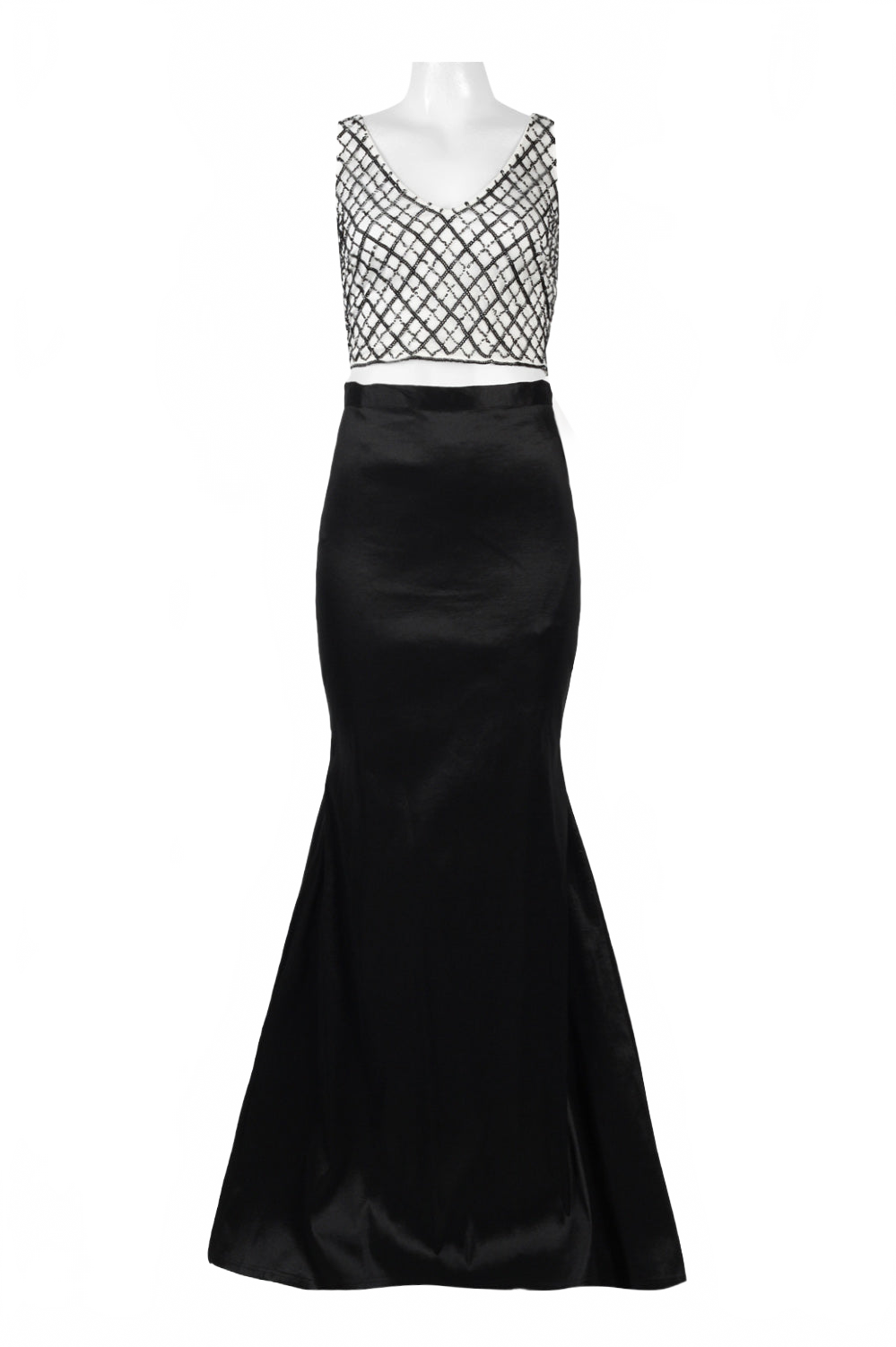 Adrianna Papell Embellished Top Mermaid Dress