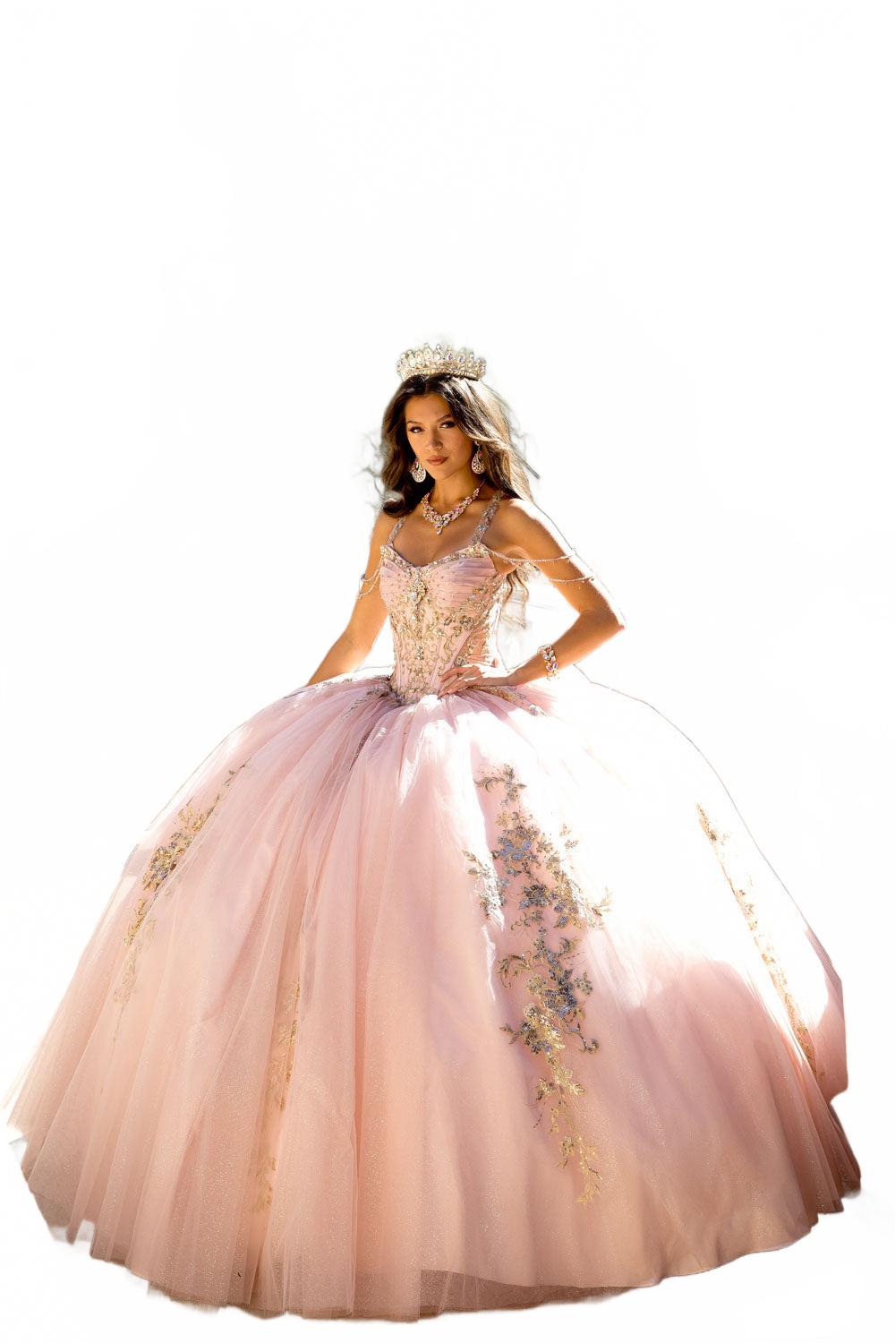 Beaded Off Shoulder Ball Gown by Bella Princess PQ1076