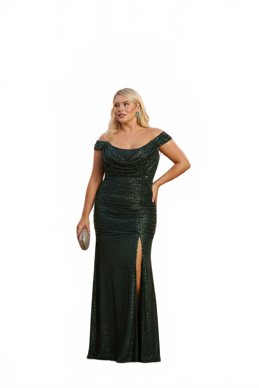 Plus Size Long Evening Gown Maxi Formal Dress for Women By Royal Queen RQ7950
