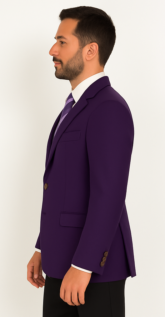 Pacelli Men's Classic Dark Purple Blazer Jacket Blair