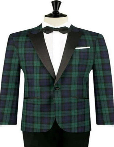 Christmas Tartan Plaid Sport Jacket for Big Men
