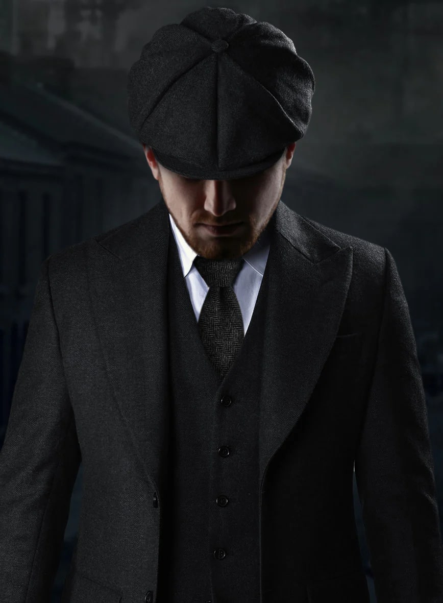 Heritage Charcoal Tweed Suit – Classic Peaky Blinders Inspired Design