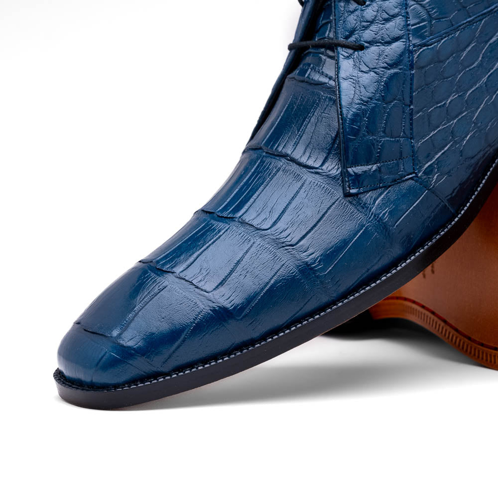 Marco Di Milano Pietro Alligator Blue Chukka Boots