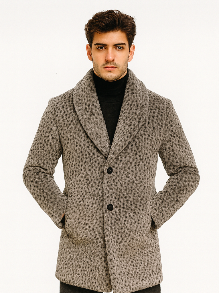 1920s Gangster Leopard Faux Fur Full Length Coat