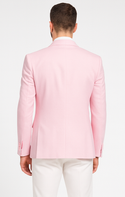 Pink and White Suit With White Pants