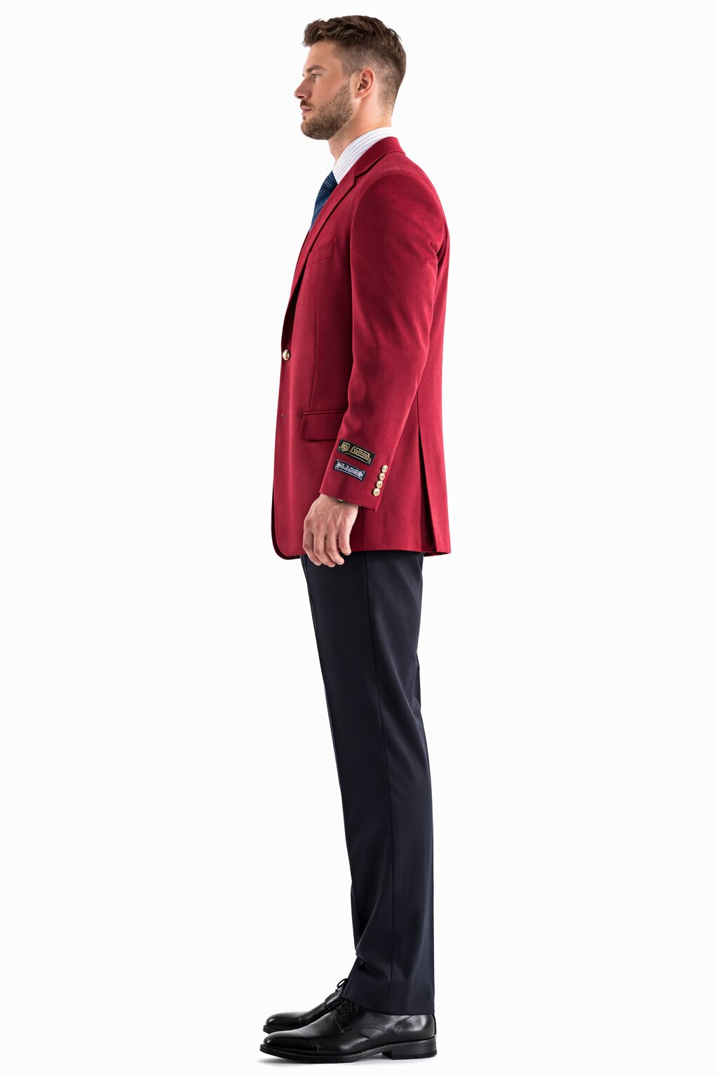 Big and Tall & Extra Long Sizes Men's Blazer With Brass Buttons