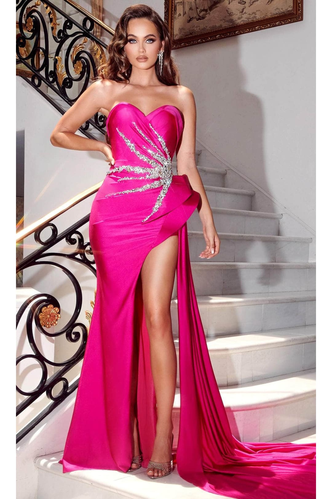Portia and Scarlett PS23646 -long- Sweetheart Prom Gown with High Slit