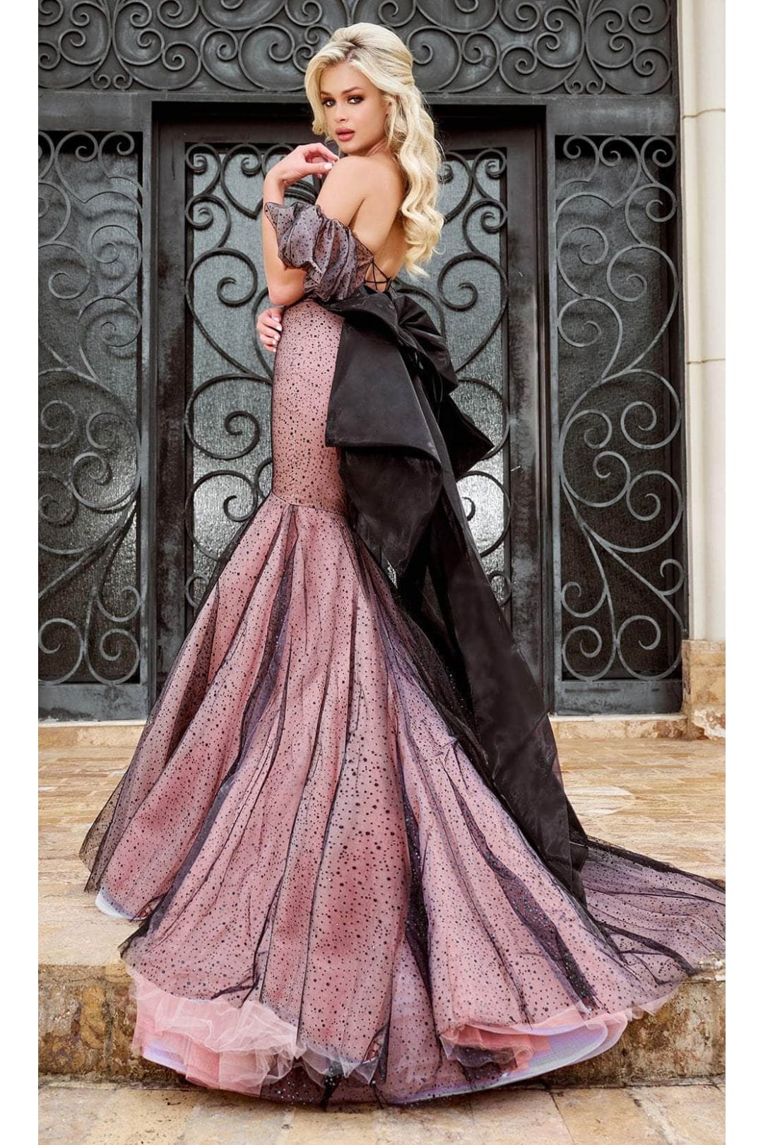 Portia and Scarlett PS24065 - long-Prom Dress with Bow Back Detail