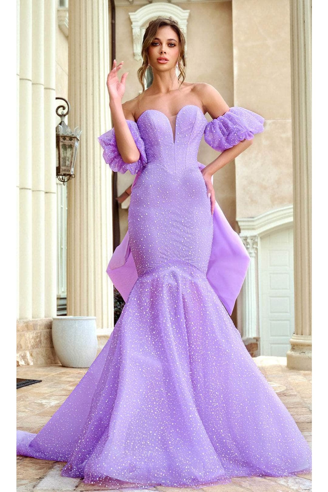 Portia and Scarlett PS24065 - long-Prom Dress with Bow Back Detail