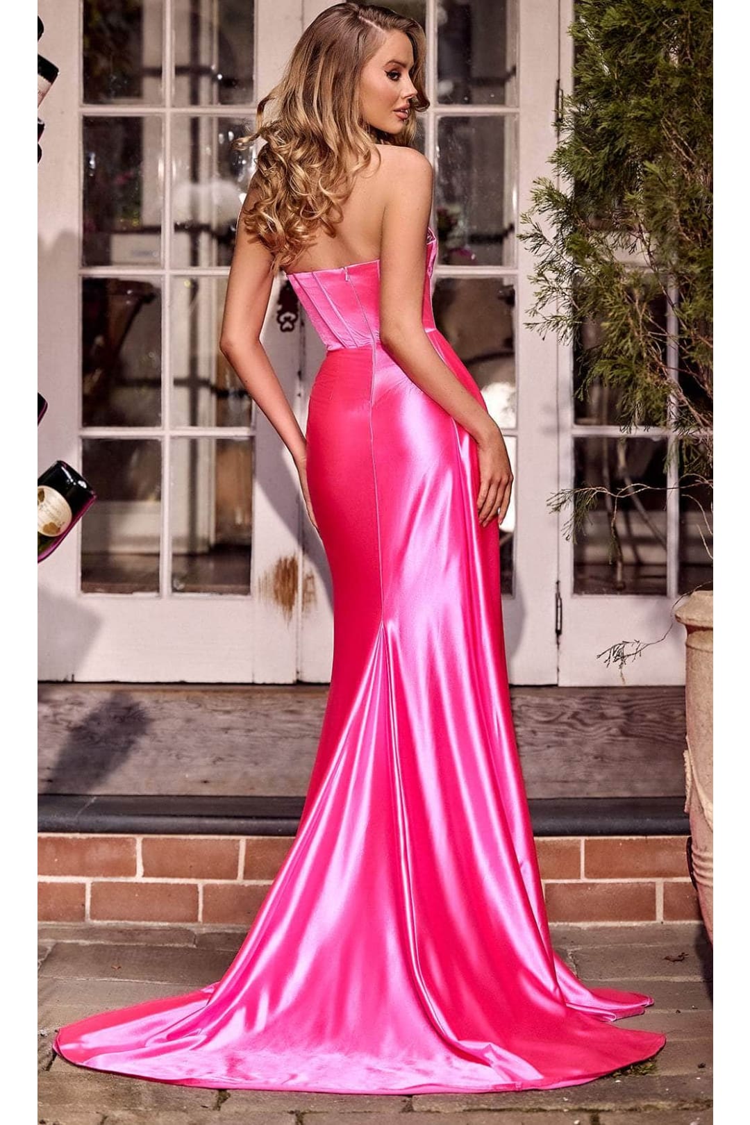Portia and Scarlett PS24682 -long- Mermaid Prom Dress in Satin Fabric