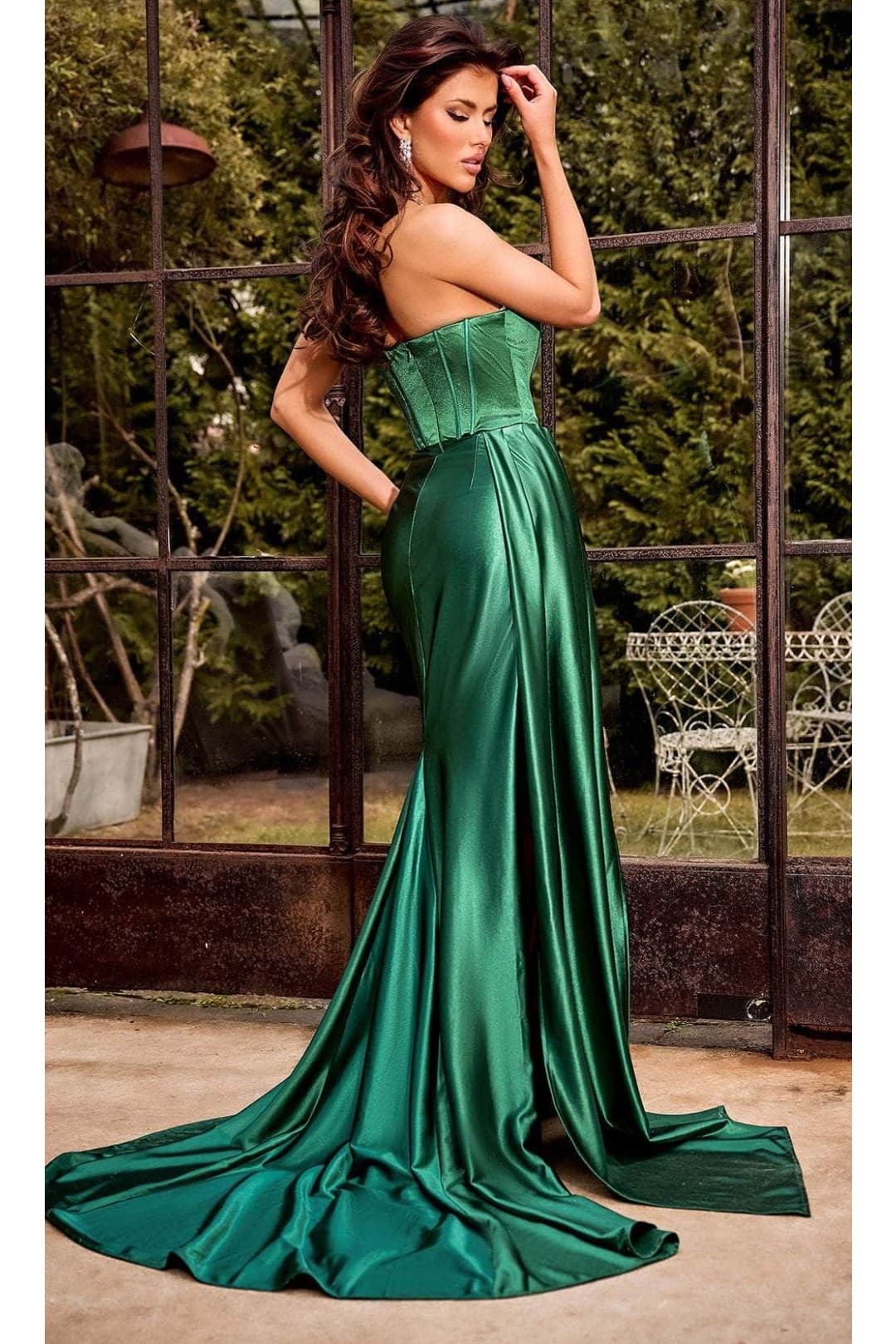 Portia and Scarlett PS24682 -long- Mermaid Prom Dress in Satin Fabric