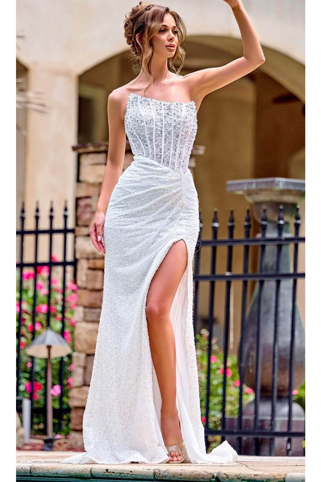 Portia and Scarlett PS24942 - long - Asymmetrical Prom Dress with Embellishments