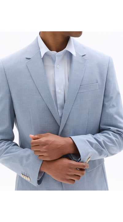 Slim Fit Bi-Stretch Chambray Suit Jacket