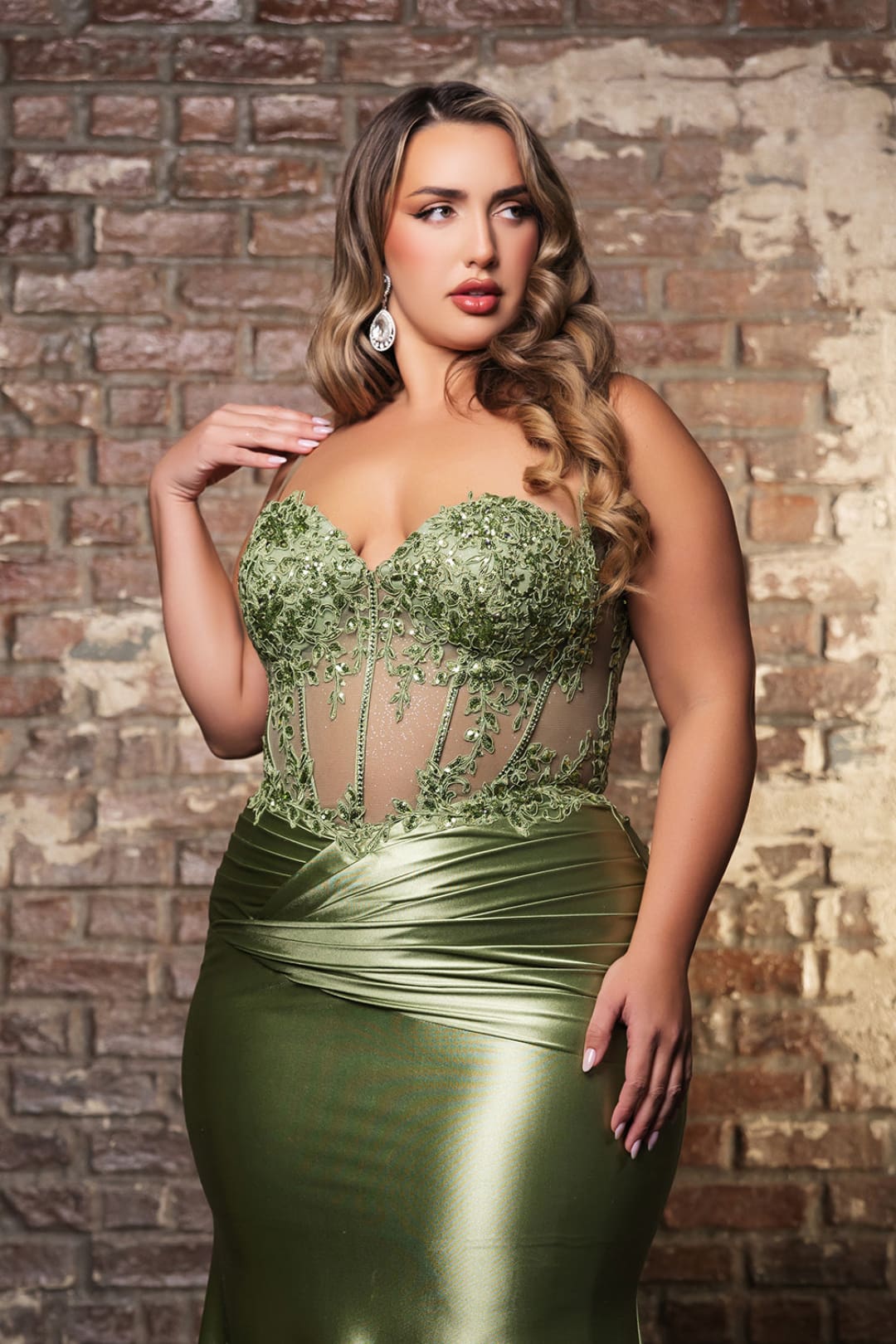 Plus Size Long Evening Gown Maxi Formal Dress for Women By May Queen MQ2139