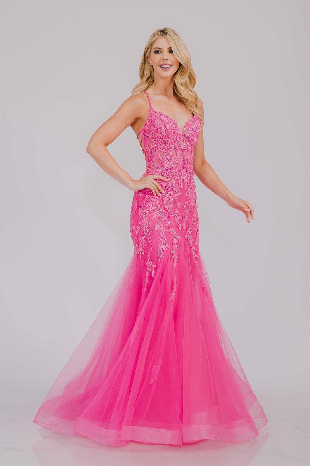 Prom Dress V-Neck Beaded Mermaid Formal Gown By Amelia Couture 2120