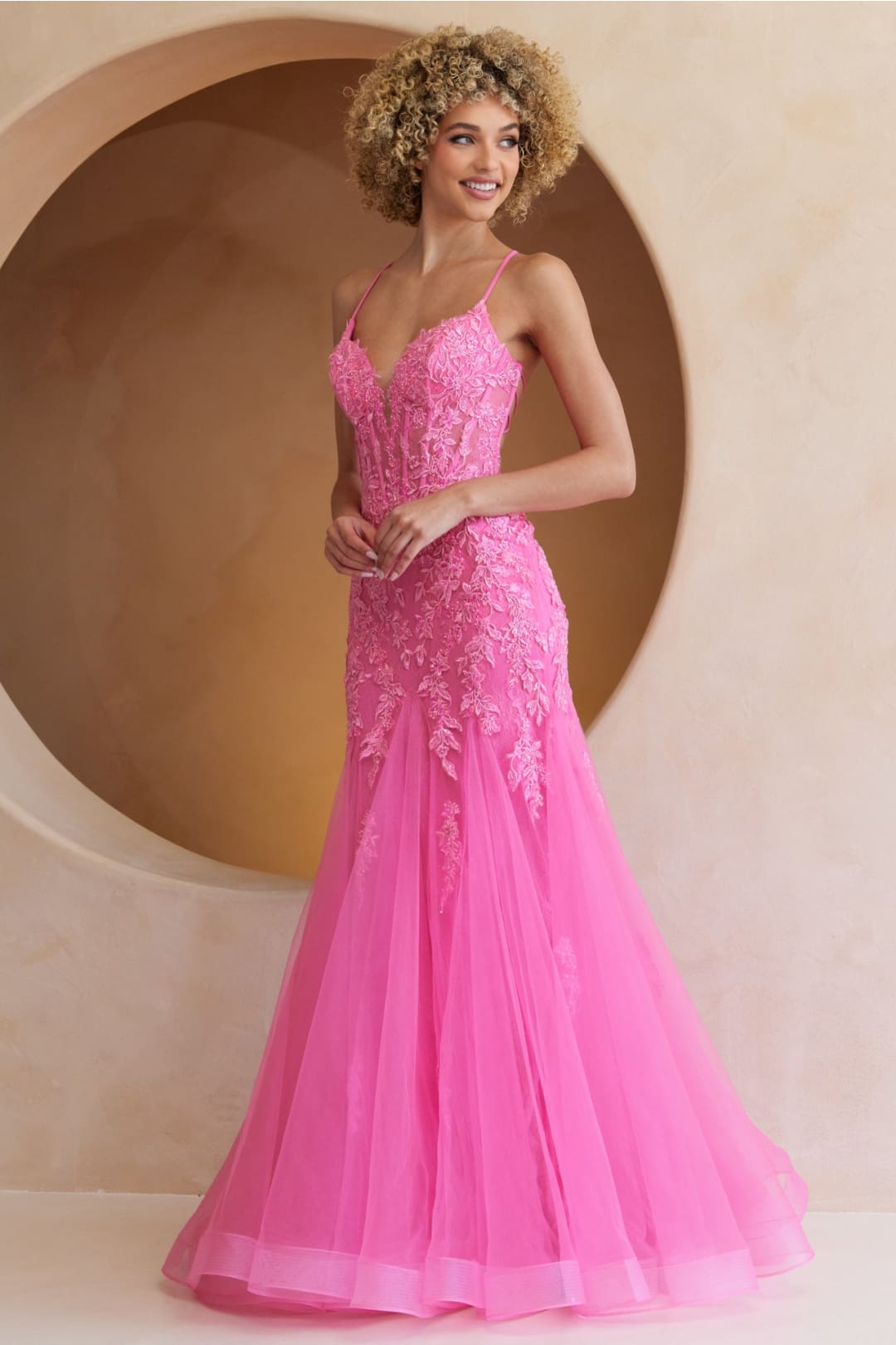 Prom Dress V-Neck Beaded Mermaid Formal Gown By Amelia Couture 2120