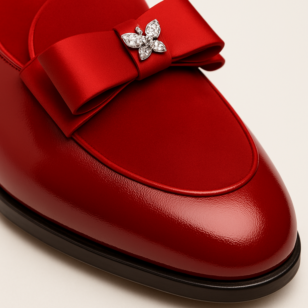 Tuxedo Shoes - Formal Wedding Shoes - Dress Prom Shoes Red