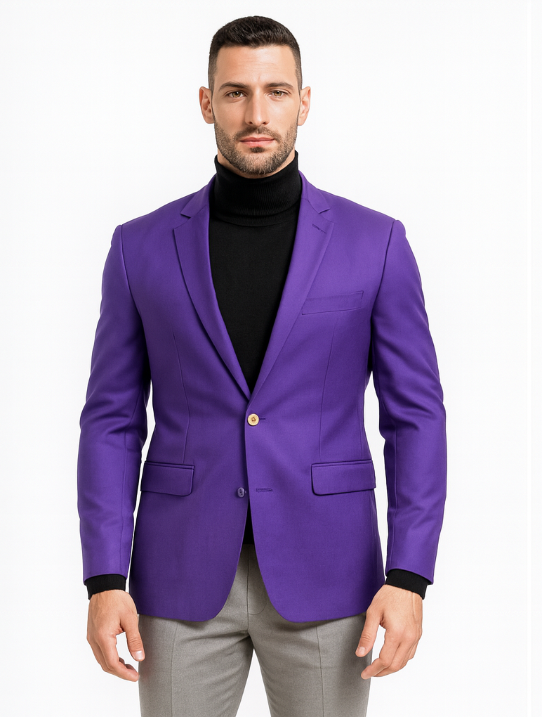Purple Big and Tall Blazer