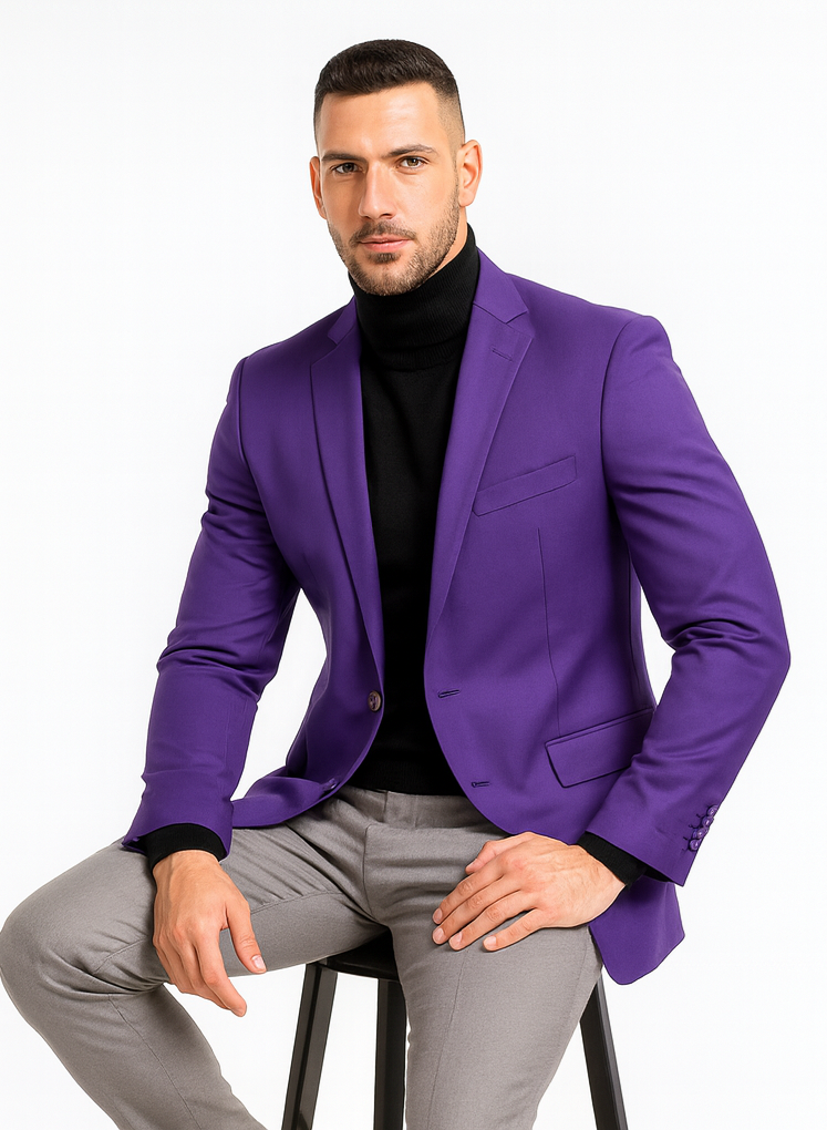 Purple Big and Tall Blazer