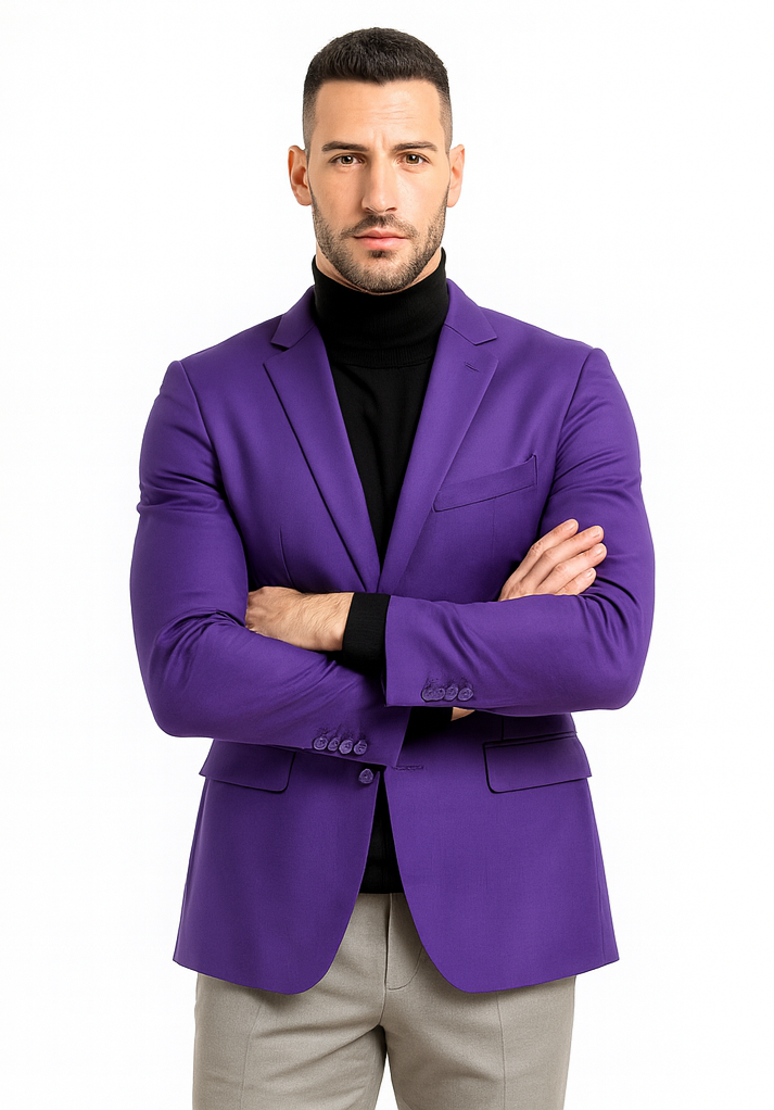 Purple Big and Tall Blazer