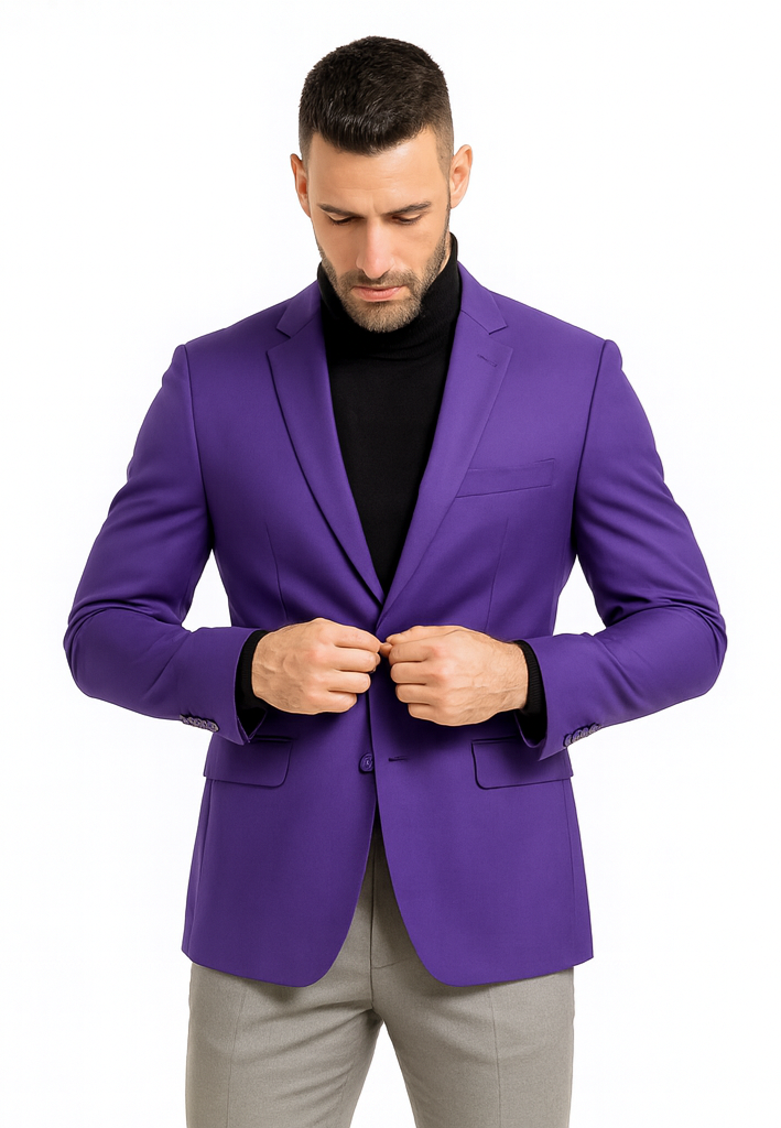 Purple Big and Tall Blazer