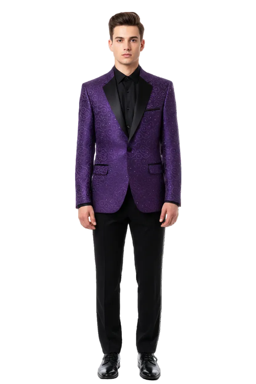 Floral ~ Flower Sportcoat ~ Paisley Jacket ~ Shiny ~ Fashion Purple Fancy Party Best Cheap Blazer Suit Jacket For Affordable Cheap Priced Unique Fancy For Men Available Big Sizes on sale Men Affordable Sport Coats Sale