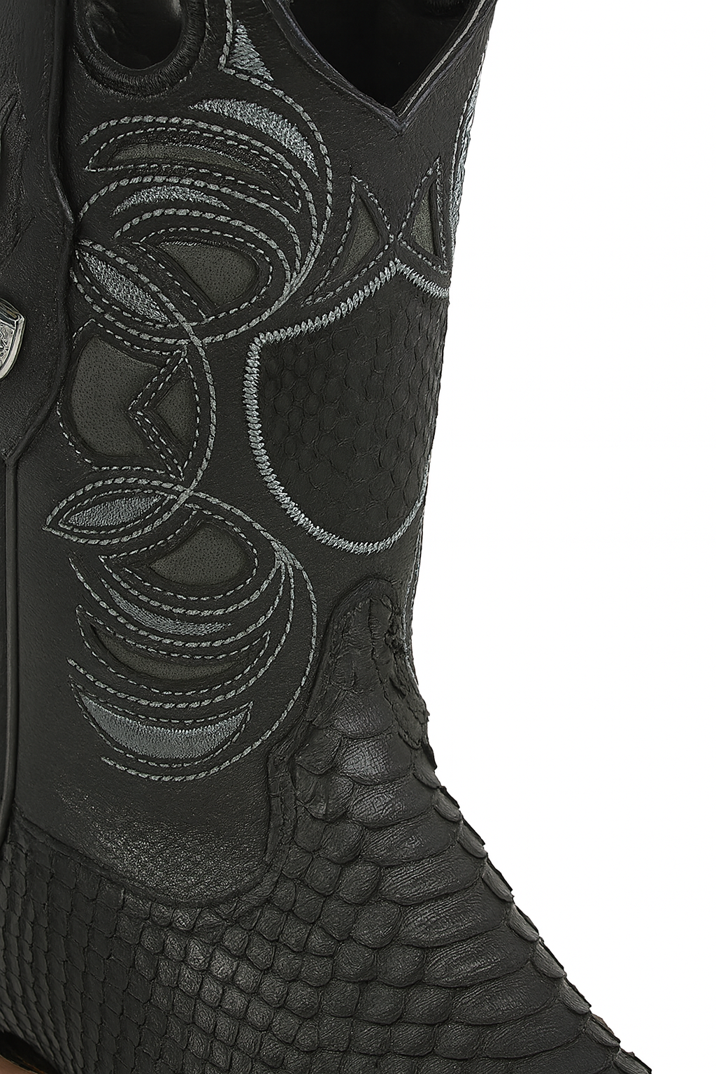 Python Snake Boots Square Toe for Men