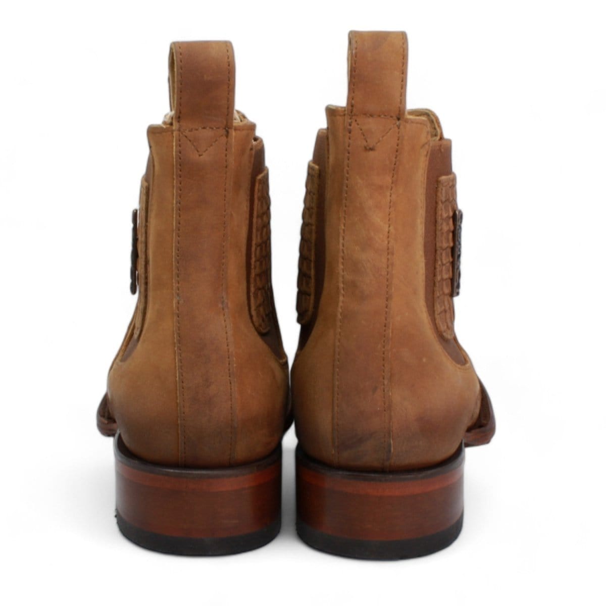 Quincy Square Toe Python Print Ankle Boots