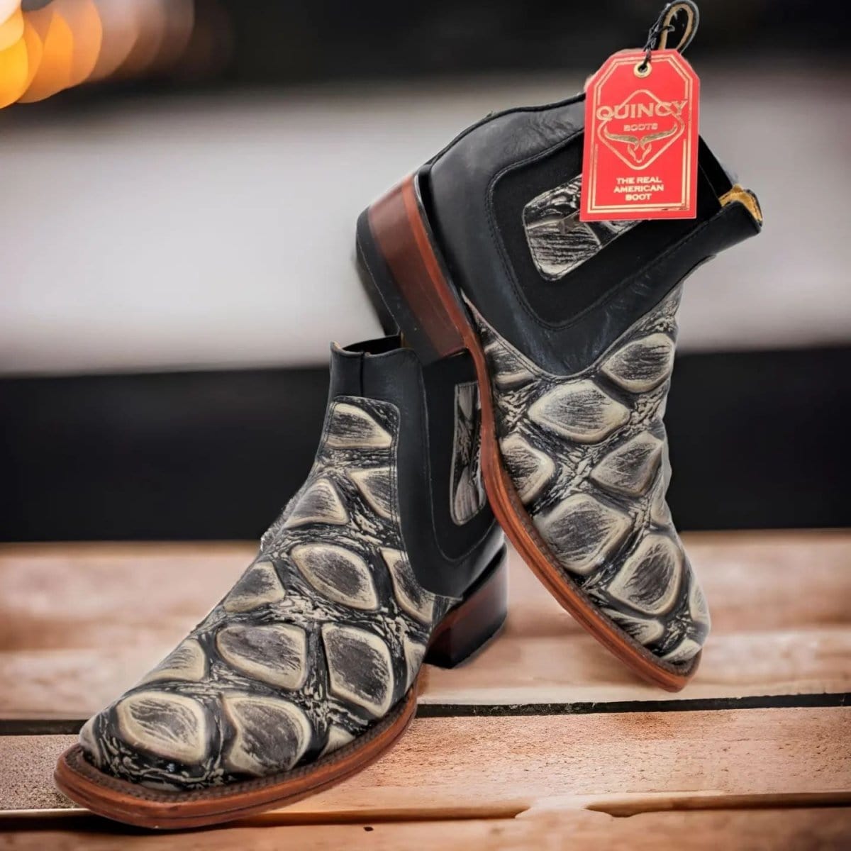 Quincy Wide Square Toe Ankle Boot for Men