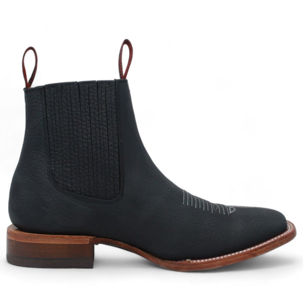 Quincy Wide Square Toe Black Ankle Boot
