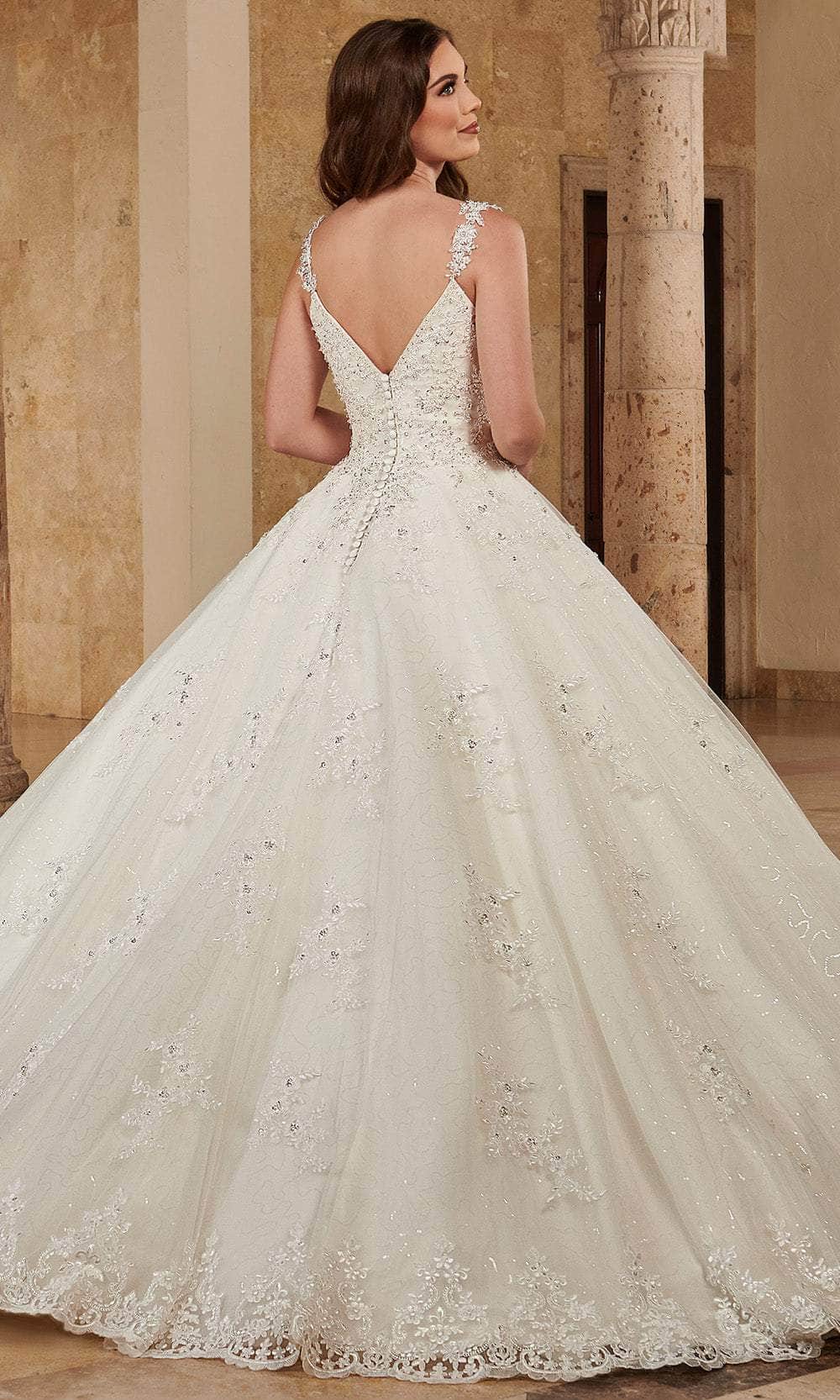 Rachel Allan MB6084 V-Neck Organza Ball Gown with Bolero