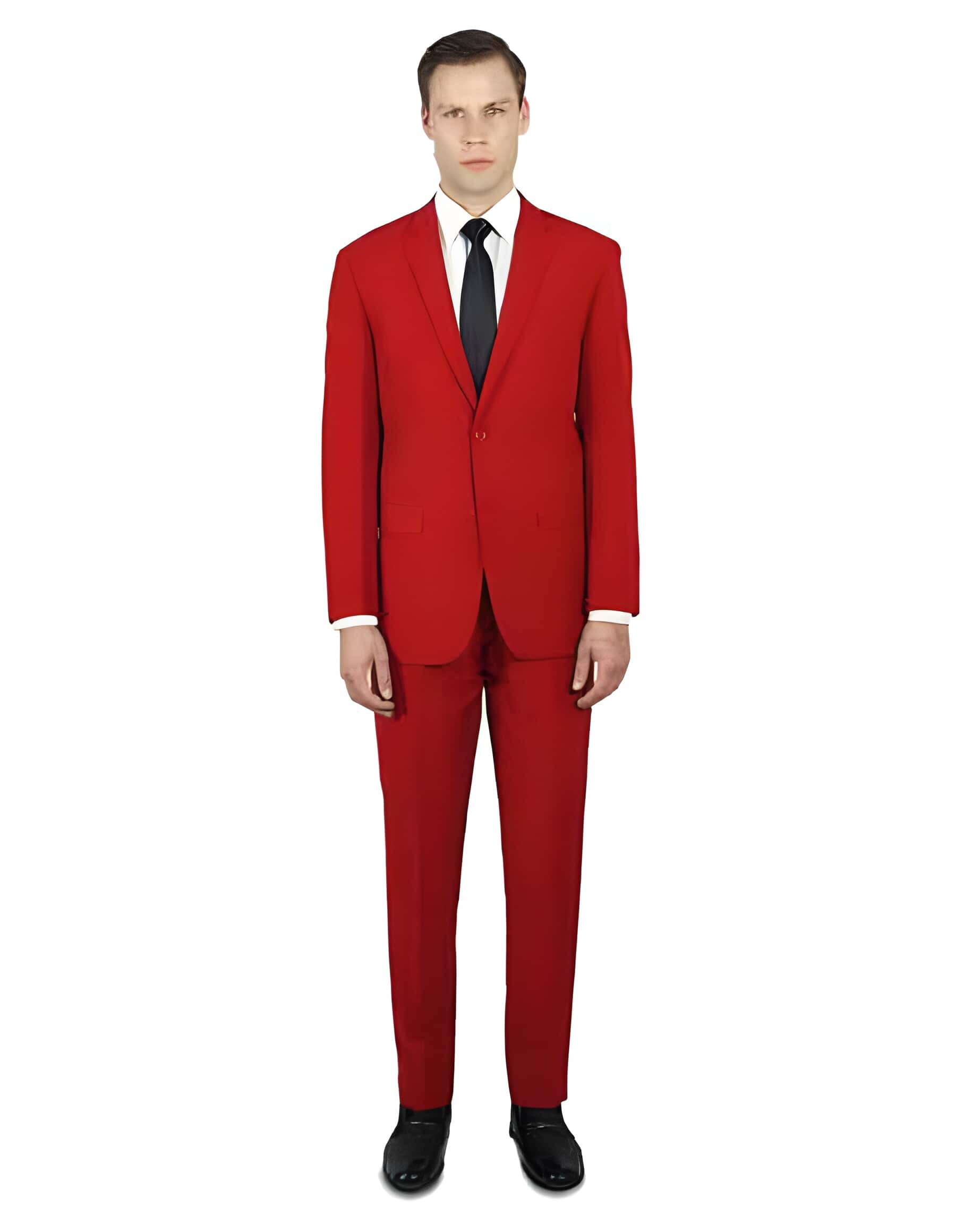 Red Classic Fit 2020 New Formal Style! 2 Button Suit