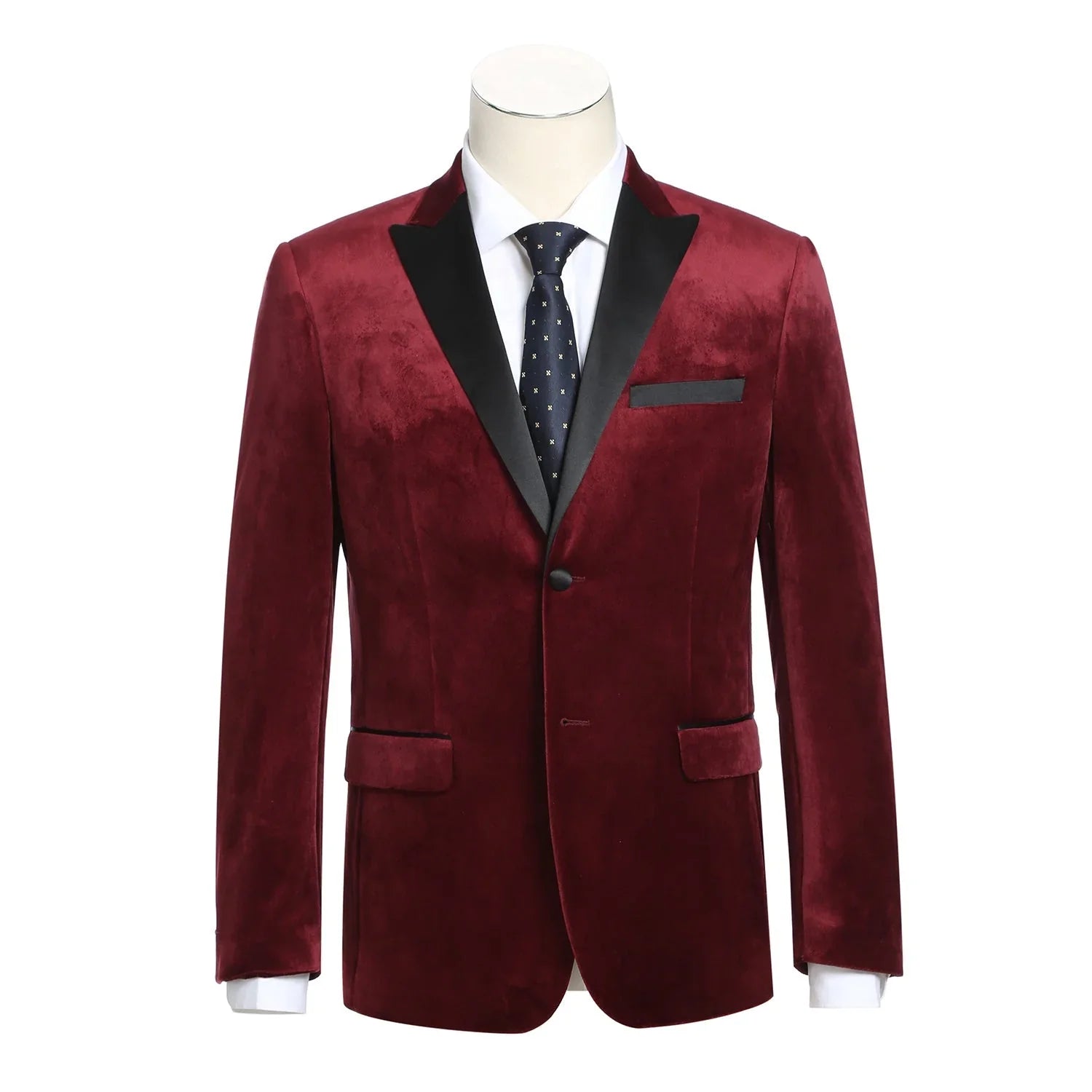 Men's Slim Fit Stretch Red Tuxedo Blazer