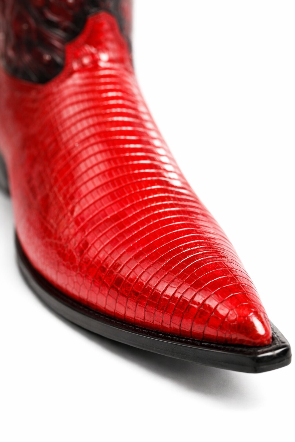 King Exotic Teju Lizard 3x Toe Red Boots