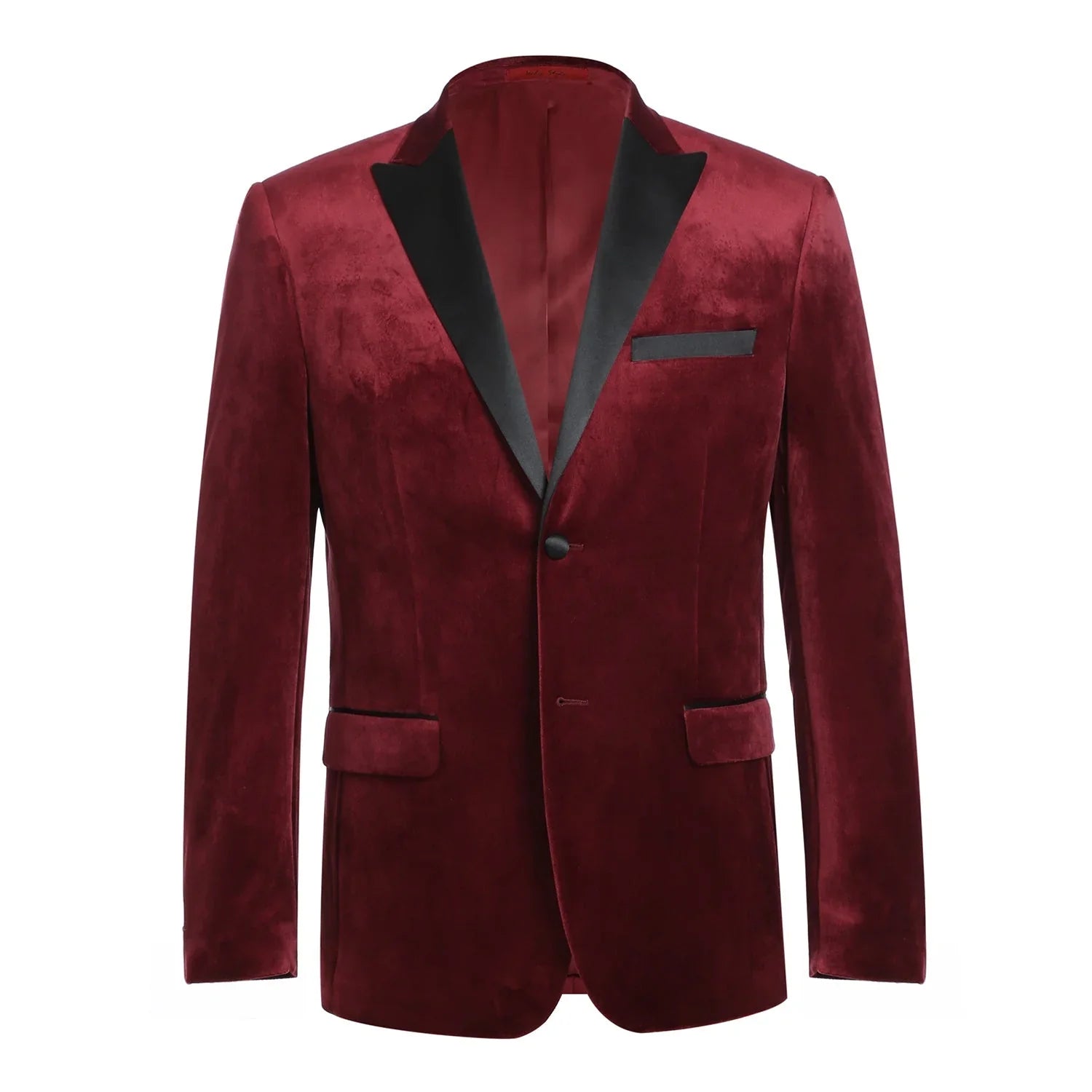 Men's Slim Fit Stretch Red Tuxedo Blazer