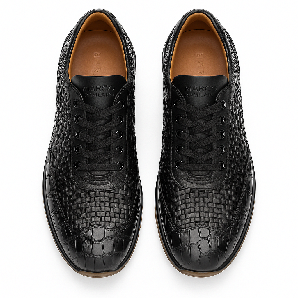 Marco Di Milano Roma Caiman Crocodile Sneakers