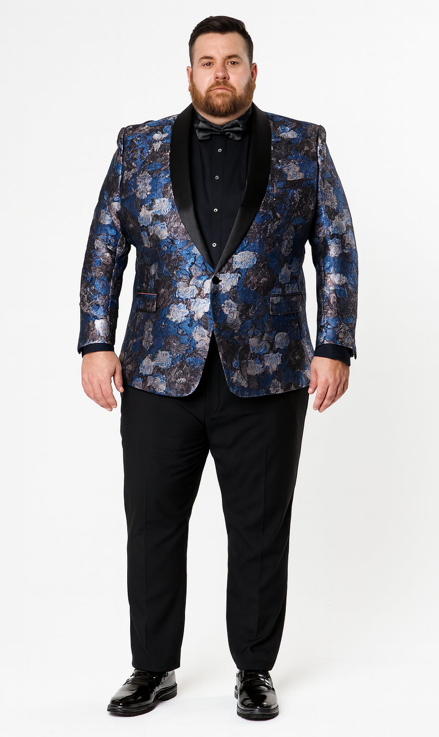 Rose & Lavender Floral Tuxedo Jacket with Shawl Lapel β Slim Fit