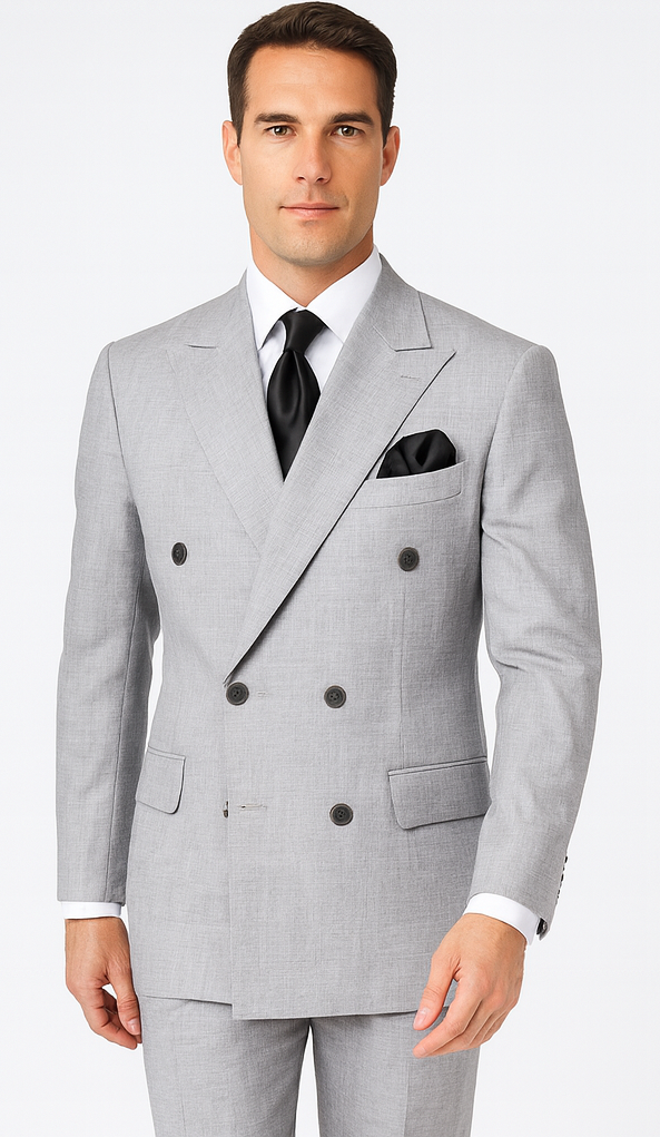 Rossi Man ARTHUR RM2305 Double-Breasted Suit – Men’s Formalwear