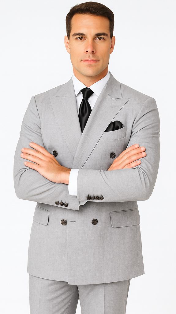 Rossi Man ARTHUR RM2305 Double-Breasted Suit – Men’s Formalwear