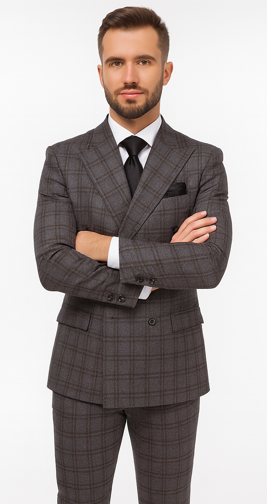 Rossi Man ARTHUR RM2323 Double-Breasted Suit – Classic Men’s Formalwear